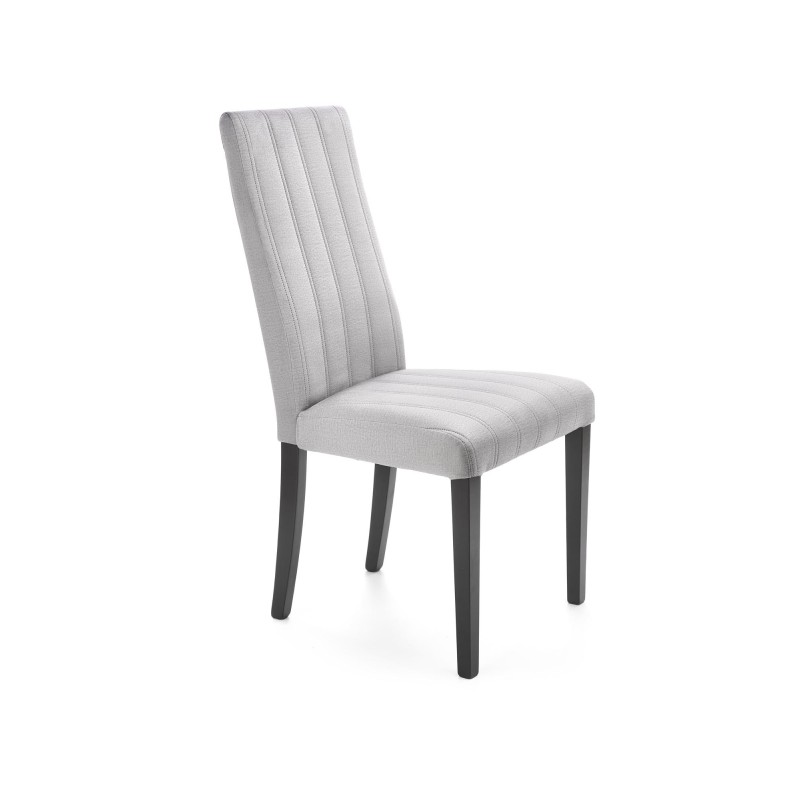 'DIEGO 2 Black Chair / Quilted Velvet Upholstery Stripes - MONOLITH 85'