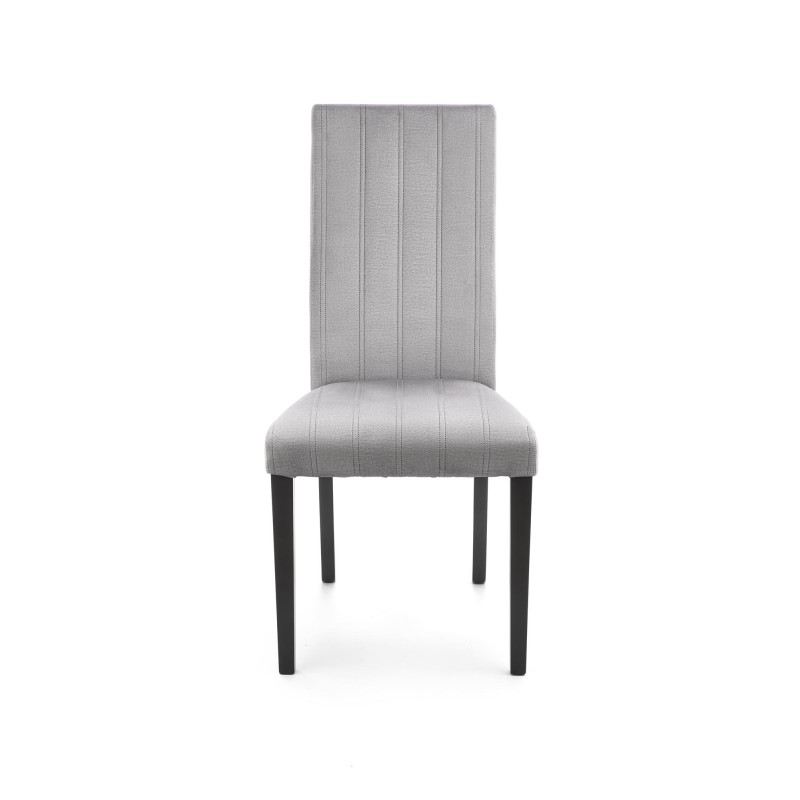 'DIEGO 2 Black Chair / Quilted Velvet Upholstery Stripes - MONOLITH 85' 'DIEGO 2 Black Chair / Quilted Velvet Upholstery Stripes - MONOLITH 85'