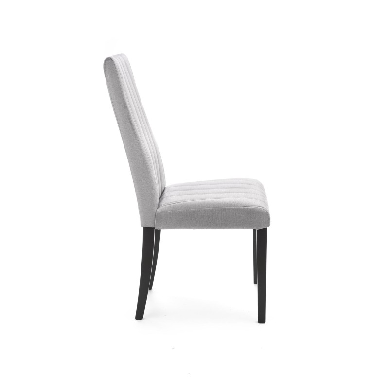 'DIEGO 2 Black Chair / Quilted Velvet Upholstery Stripes - MONOLITH 85' 'DIEGO 2 Black Chair / Quilted Velvet Upholstery Stripes - MONOLITH 85'