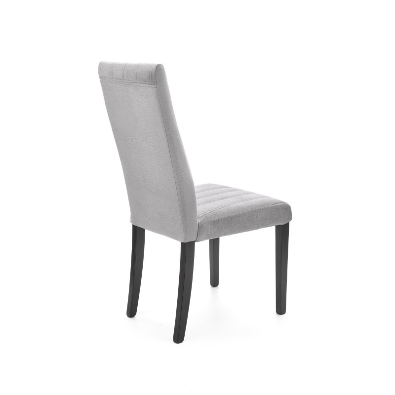 'DIEGO 2 Black Chair / Quilted Velvet Upholstery Stripes - MONOLITH 85' 'DIEGO 2 Black Chair / Quilted Velvet Upholstery Stripes - MONOLITH 85'