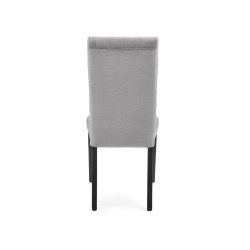 'DIEGO 2 Black Chair / Quilted Velvet Upholstery Stripes - MONOLITH 85' 'DIEGO 2 Black Chair / Quilted Velvet Upholstery Stripes - MONOLITH 85'