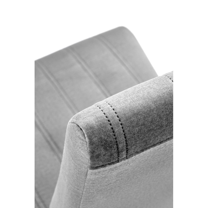 'DIEGO 2 Black Chair / Quilted Velvet Upholstery Stripes - MONOLITH 85' 'DIEGO 2 Black Chair / Quilted Velvet Upholstery Stripes - MONOLITH 85'
