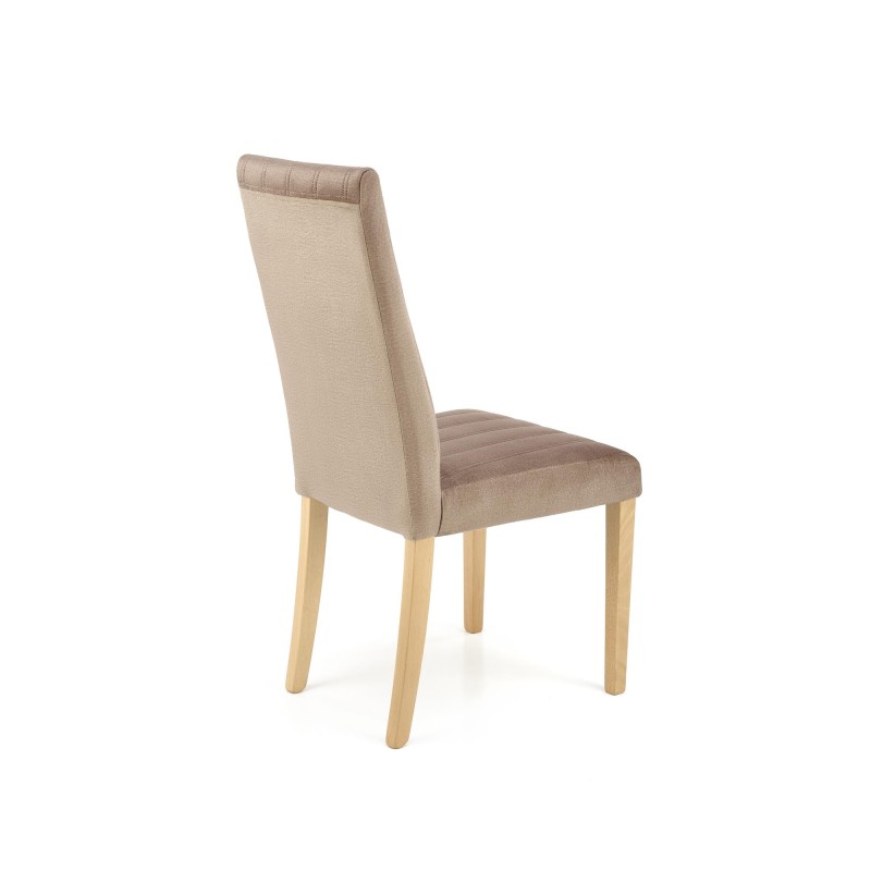'DIEGO 3 Honey Oak Chair / Quilted Velvet Stripes - MONOLITH 09' 'DIEGO 3 Honey Oak Chair / Quilted Velvet Stripes - MONOLITH 09'