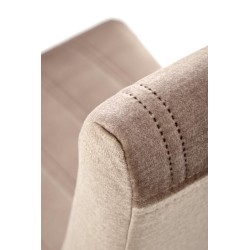 'DIEGO 3 Honey Oak Chair / Quilted Velvet Stripes - MONOLITH 09' 'DIEGO 3 Honey Oak Chair / Quilted Velvet Stripes - MONOLITH 09'
