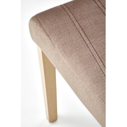 'DIEGO 3 Honey Oak Chair / Quilted Velvet Stripes - MONOLITH 09' 'DIEGO 3 Honey Oak Chair / Quilted Velvet Stripes - MONOLITH 09'