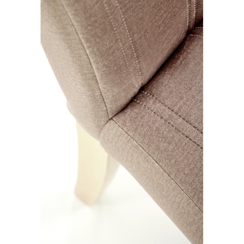 'DIEGO 3 Honey Oak Chair / Quilted Velvet Stripes - MONOLITH 09' 'DIEGO 3 Honey Oak Chair / Quilted Velvet Stripes - MONOLITH 09'