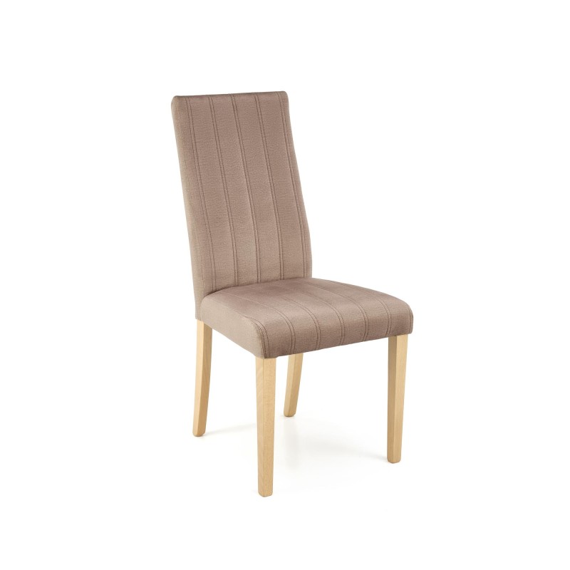 'DIEGO 3 Honey Oak Chair / Quilted Velvet Stripes - MONOLITH 09' 'DIEGO 3 Honey Oak Chair / Quilted Velvet Stripes - MONOLITH 09'