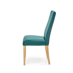 'DIEGO 3 Honey Oak Chair / Quilted Velvet Stripes - MONOLITH 37' 'DIEGO 3 Honey Oak Chair / Quilted Velvet Stripes - MONOLITH 37'
