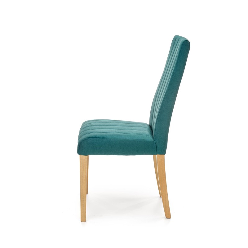 'DIEGO 3 Honey Oak Chair / Quilted Velvet Stripes - MONOLITH 37' 'DIEGO 3 Honey Oak Chair / Quilted Velvet Stripes - MONOLITH 37'