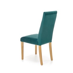 'DIEGO 3 Honey Oak Chair / Quilted Velvet Stripes - MONOLITH 37' 'DIEGO 3 Honey Oak Chair / Quilted Velvet Stripes - MONOLITH 37'