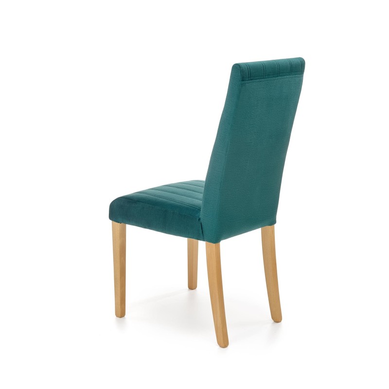 'DIEGO 3 Honey Oak Chair / Quilted Velvet Stripes - MONOLITH 37' 'DIEGO 3 Honey Oak Chair / Quilted Velvet Stripes - MONOLITH 37'