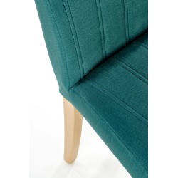 'DIEGO 3 Honey Oak Chair / Quilted Velvet Stripes - MONOLITH 37' 'DIEGO 3 Honey Oak Chair / Quilted Velvet Stripes - MONOLITH 37'