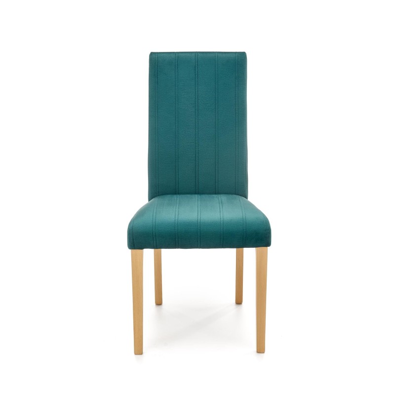 'DIEGO 3 Honey Oak Chair / Quilted Velvet Stripes - MONOLITH 37' 'DIEGO 3 Honey Oak Chair / Quilted Velvet Stripes - MONOLITH 37'