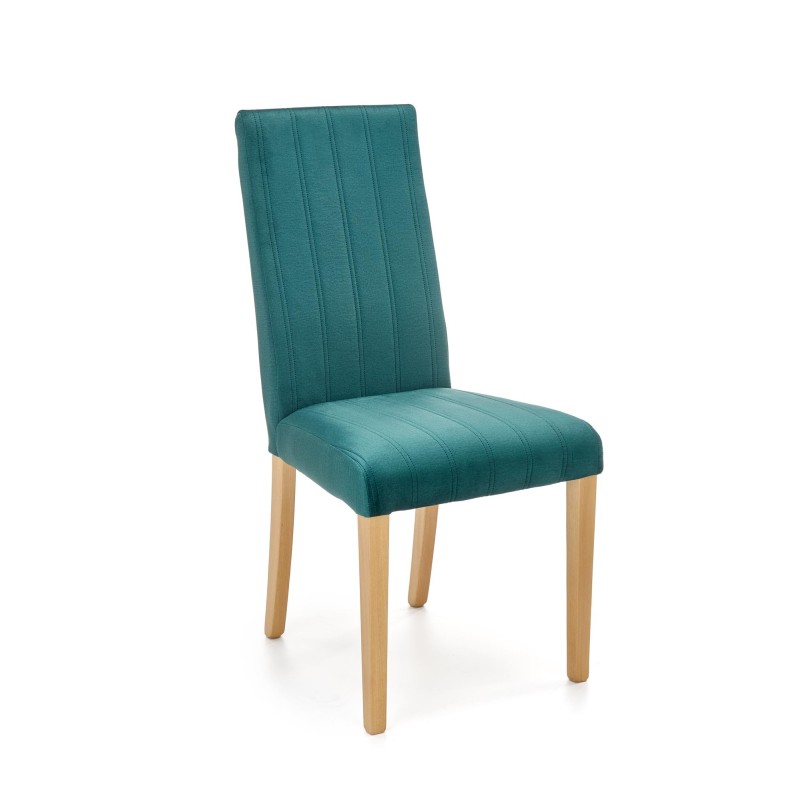'DIEGO 3 Honey Oak Chair / Quilted Velvet Stripes - MONOLITH 37' 'DIEGO 3 Honey Oak Chair / Quilted Velvet Stripes - MONOLITH 37'