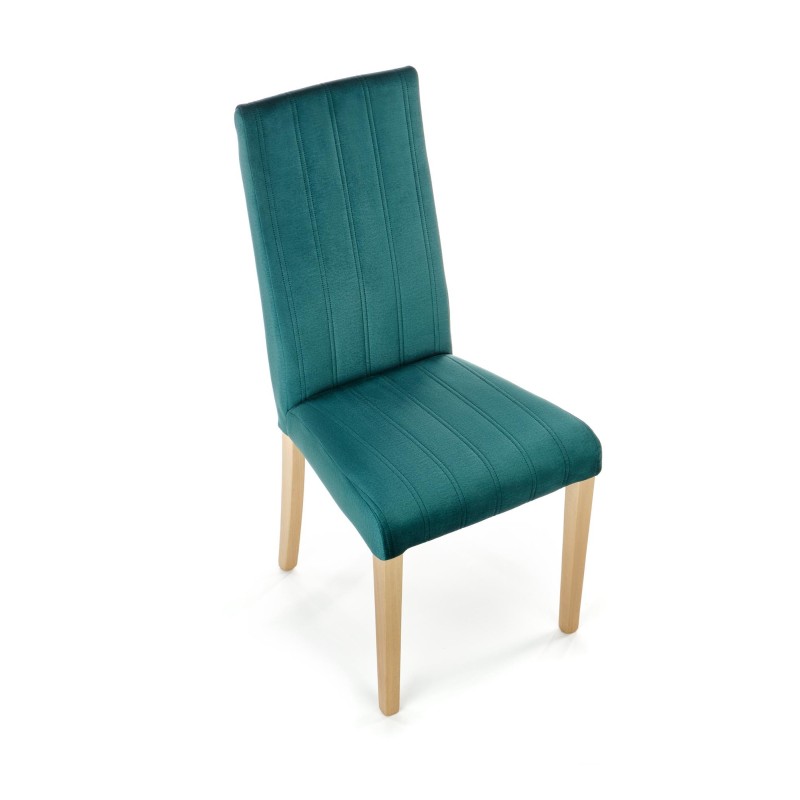 'DIEGO 3 Honey Oak Chair / Quilted Velvet Stripes - MONOLITH 37' 'DIEGO 3 Honey Oak Chair / Quilted Velvet Stripes - MONOLITH 37'