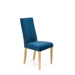 'DIEGO 3 Honey Oak Chair / Quilted Velvet Stripes - MONOLITH 77'