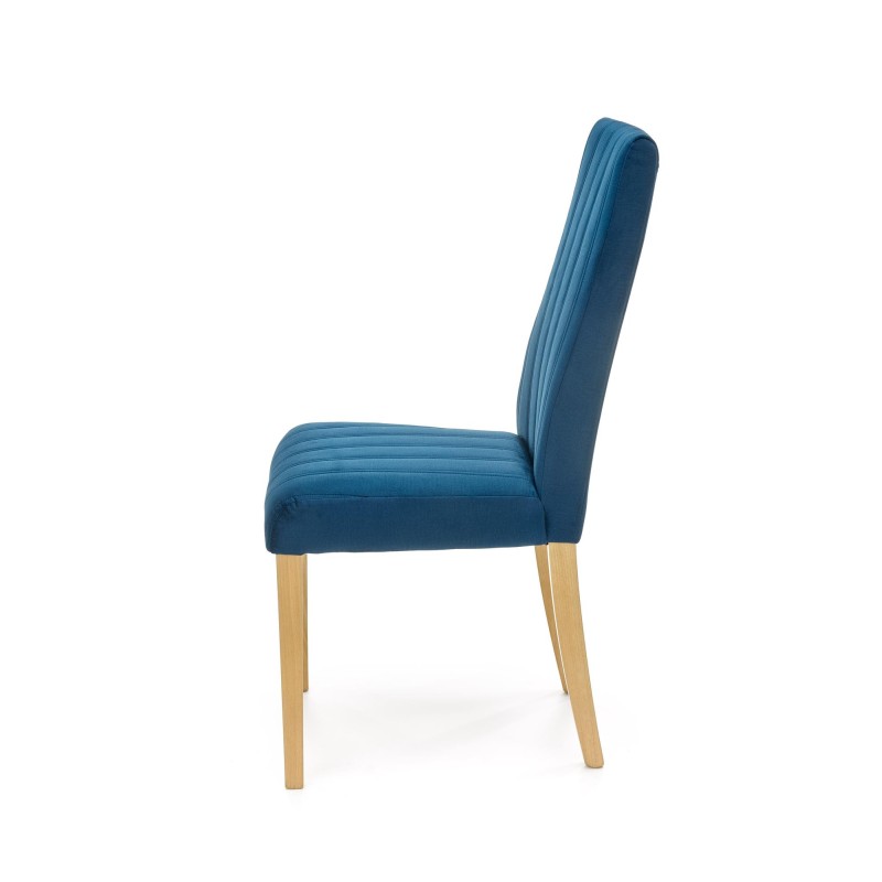 'DIEGO 3 Honey Oak Chair / Quilted Velvet Stripes - MONOLITH 77' 'DIEGO 3 Honey Oak Chair / Quilted Velvet Stripes - MONOLITH 77'