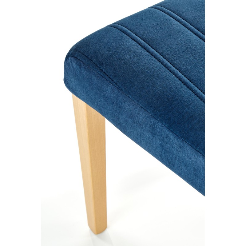 'DIEGO 3 Honey Oak Chair / Quilted Velvet Stripes - MONOLITH 77' 'DIEGO 3 Honey Oak Chair / Quilted Velvet Stripes - MONOLITH 77'
