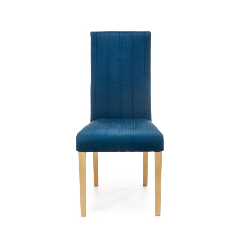 'DIEGO 3 Honey Oak Chair / Quilted Velvet Stripes - MONOLITH 77' 'DIEGO 3 Honey Oak Chair / Quilted Velvet Stripes - MONOLITH 77'