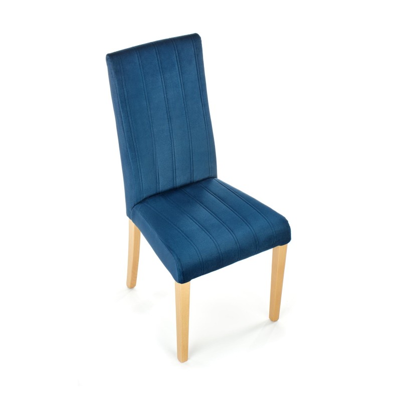 'DIEGO 3 Honey Oak Chair / Quilted Velvet Stripes - MONOLITH 77' 'DIEGO 3 Honey Oak Chair / Quilted Velvet Stripes - MONOLITH 77'