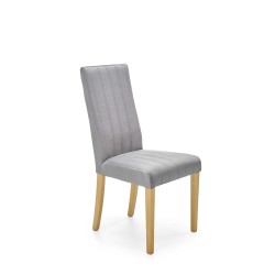 'DIEGO 3 Honey Oak Chair / Quilted Velvet Stripes - MONOLITH 85'