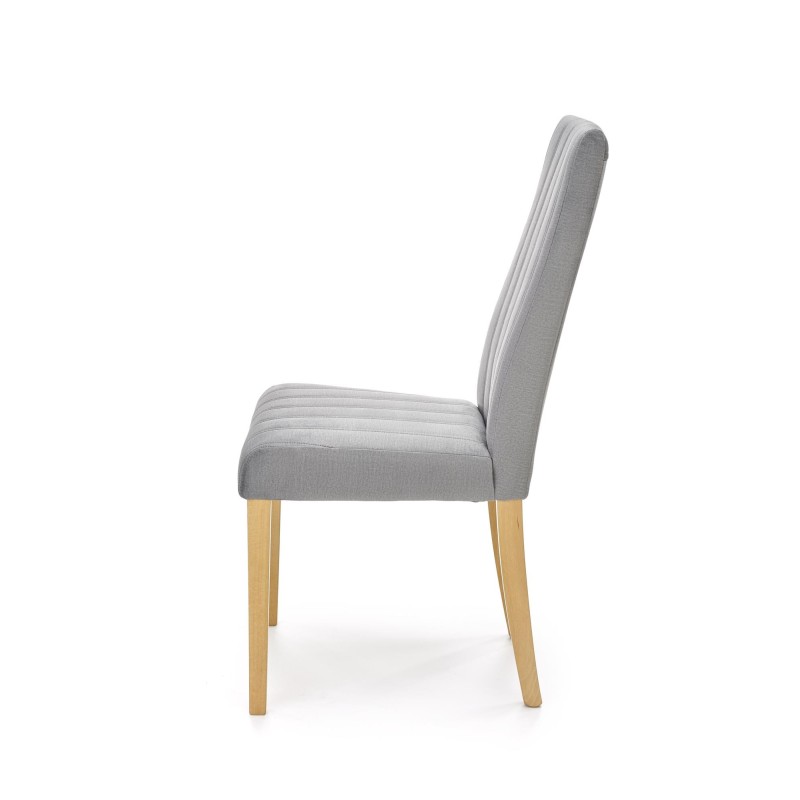'DIEGO 3 Honey Oak Chair / Quilted Velvet Stripes - MONOLITH 85' 'DIEGO 3 Honey Oak Chair / Quilted Velvet Stripes - MONOLITH 85'