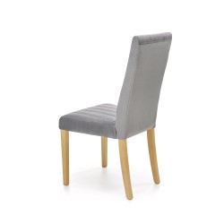 'DIEGO 3 Honey Oak Chair / Quilted Velvet Stripes - MONOLITH 85' 'DIEGO 3 Honey Oak Chair / Quilted Velvet Stripes - MONOLITH 85'