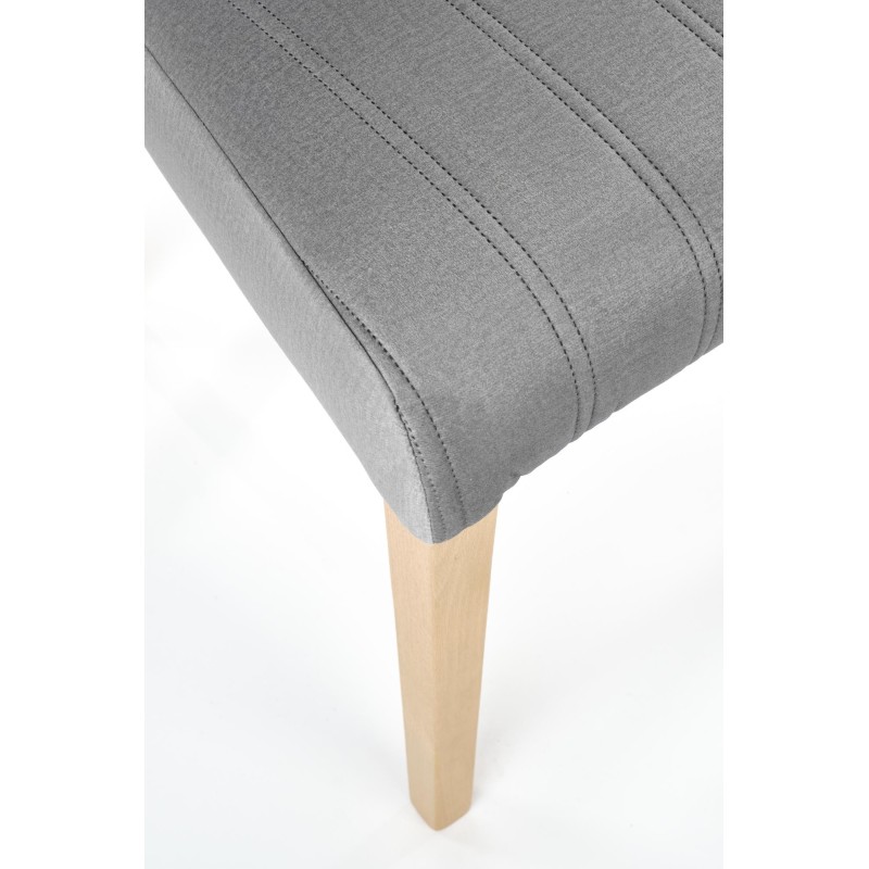 'DIEGO 3 Honey Oak Chair / Quilted Velvet Stripes - MONOLITH 85' 'DIEGO 3 Honey Oak Chair / Quilted Velvet Stripes - MONOLITH 85'