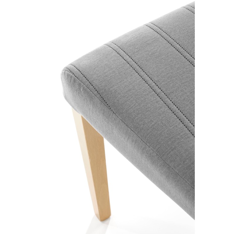 'DIEGO 3 Honey Oak Chair / Quilted Velvet Stripes - MONOLITH 85' 'DIEGO 3 Honey Oak Chair / Quilted Velvet Stripes - MONOLITH 85'