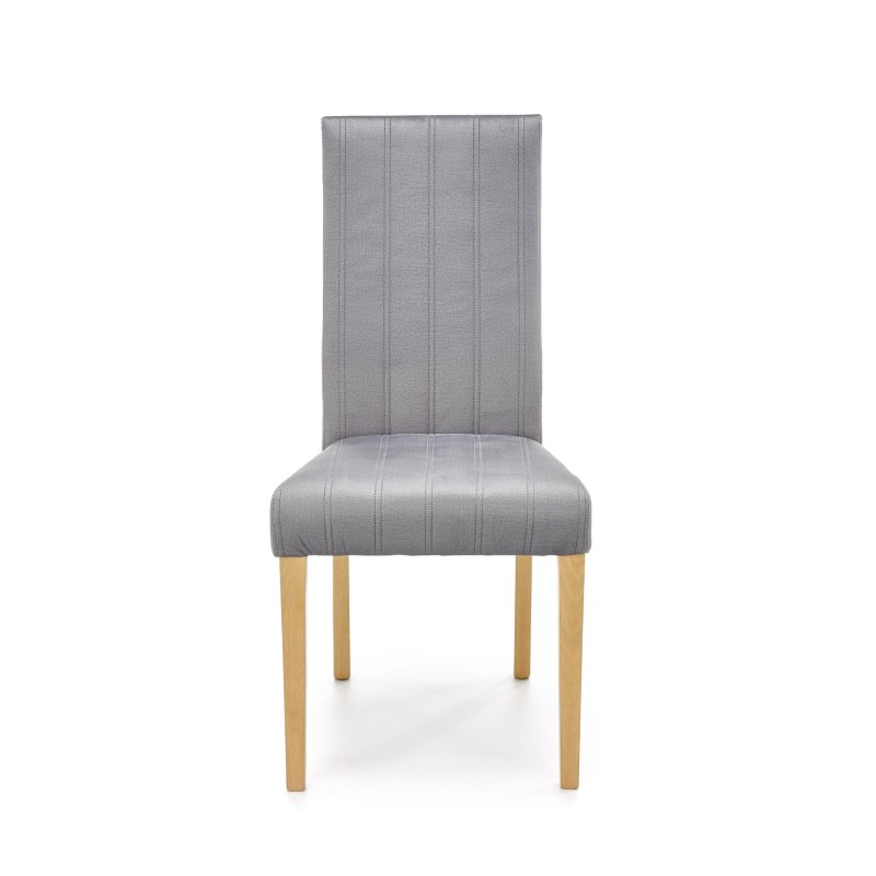 'DIEGO 3 Honey Oak Chair / Quilted Velvet Stripes - MONOLITH 85' 'DIEGO 3 Honey Oak Chair / Quilted Velvet Stripes - MONOLITH 85'