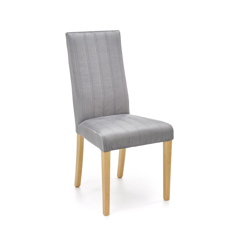 'DIEGO 3 Honey Oak Chair / Quilted Velvet Stripes - MONOLITH 85' 'DIEGO 3 Honey Oak Chair / Quilted Velvet Stripes - MONOLITH 85'