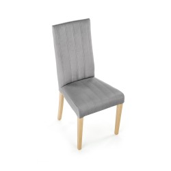 'DIEGO 3 Honey Oak Chair / Quilted Velvet Stripes - MONOLITH 85' 'DIEGO 3 Honey Oak Chair / Quilted Velvet Stripes - MONOLITH 85'