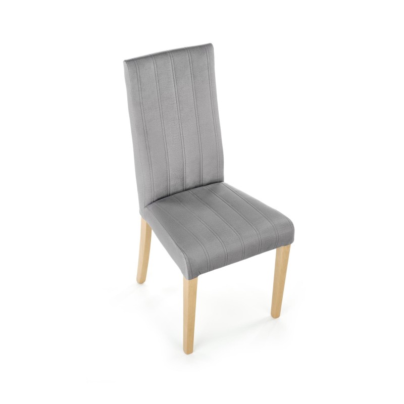'DIEGO 3 Honey Oak Chair / Quilted Velvet Stripes - MONOLITH 85' 'DIEGO 3 Honey Oak Chair / Quilted Velvet Stripes - MONOLITH 85'