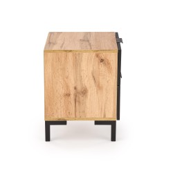 NELA szafka nocna, dąb craft - czarny (1p 1szt) NELA szafka nocna, dąb craft - czarny (1p 1szt)