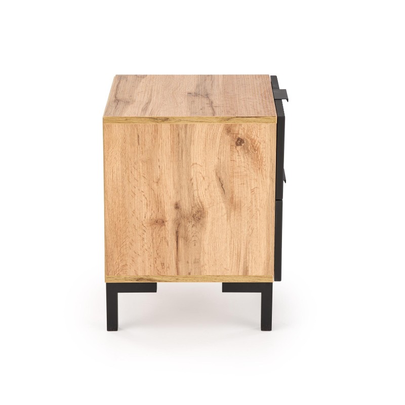 'NELA Nightstand, Craft Oak - Black' 'NELA Nightstand, Craft Oak - Black'