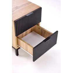 NELA szafka nocna, dąb craft - czarny (1p 1szt) NELA szafka nocna, dąb craft - czarny (1p 1szt)