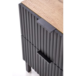NELA szafka nocna, dąb craft - czarny (1p 1szt) NELA szafka nocna, dąb craft - czarny (1p 1szt)