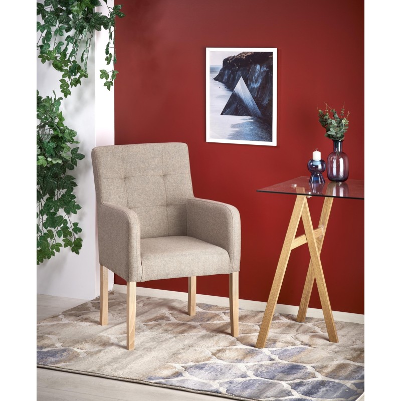'FILO Honey Oak Armchair / Upholstery: Inari 23' 'FILO Honey Oak Armchair / Upholstery: Inari 23'