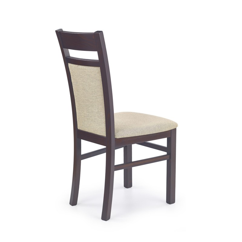 'GERARD2 Dark Walnut Chair / Upholstery: Torent Beige' 'GERARD2 Dark Walnut Chair / Upholstery: Torent Beige'