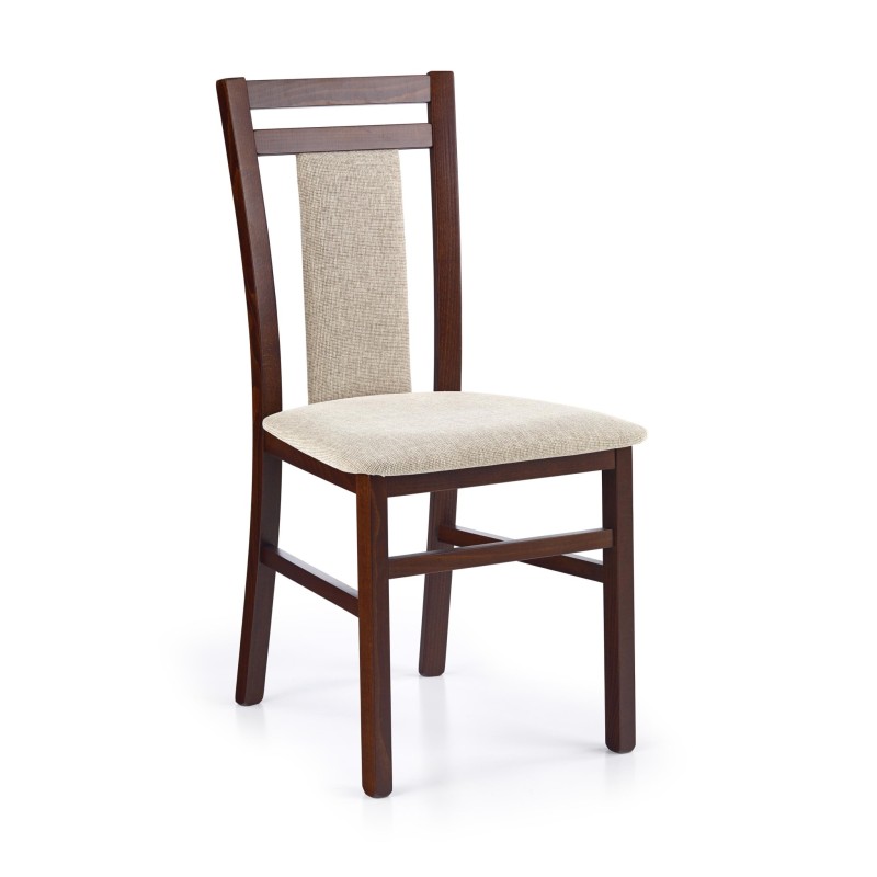 'HUBERT8 Dark Walnut Chair / Upholstery: Lars 07' 'HUBERT8 Dark Walnut Chair / Upholstery: Lars 07'
