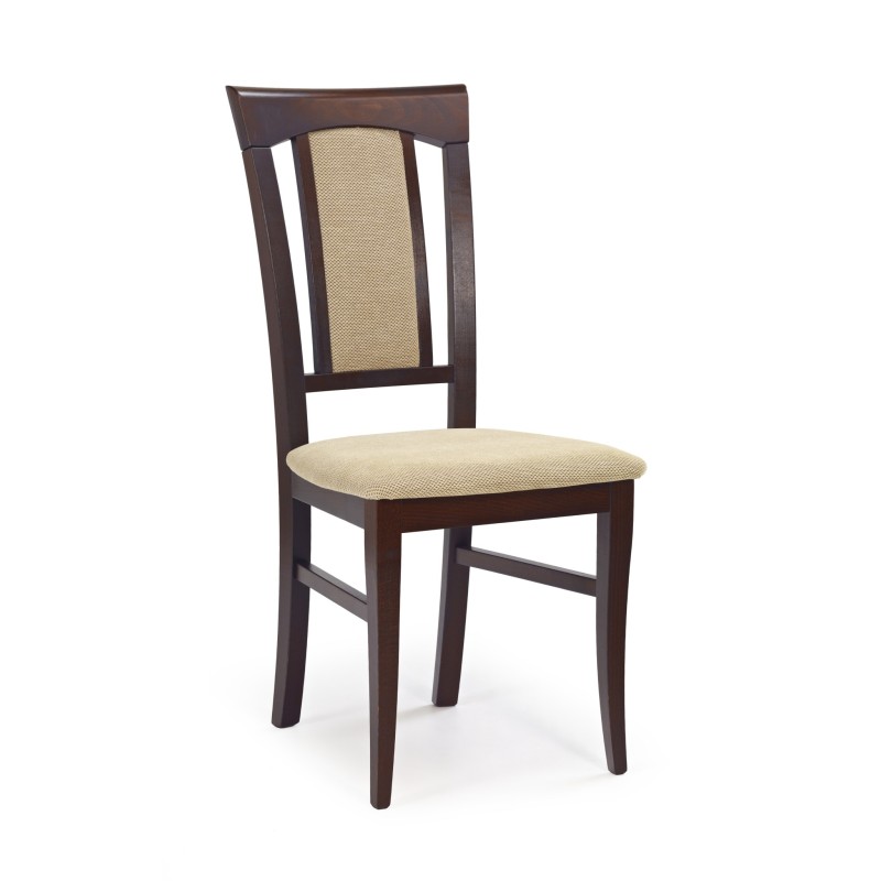 'KONRAD Dark Walnut Chair / Upholstery: Torent Beige'