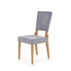 'SORBUS Chair, Upholstery - Ash Grey, Legs - Honey Oak'