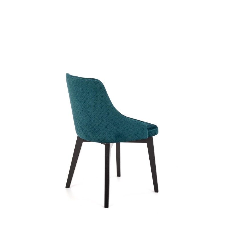 'TOLEDO 3 Black Chair / Quilted Velvet Upholstery Diamond 4 - MONOLITH 37' 'TOLEDO 3 Black Chair / Quilted Velvet Upholstery Diamond 4 - MONOLITH 37'