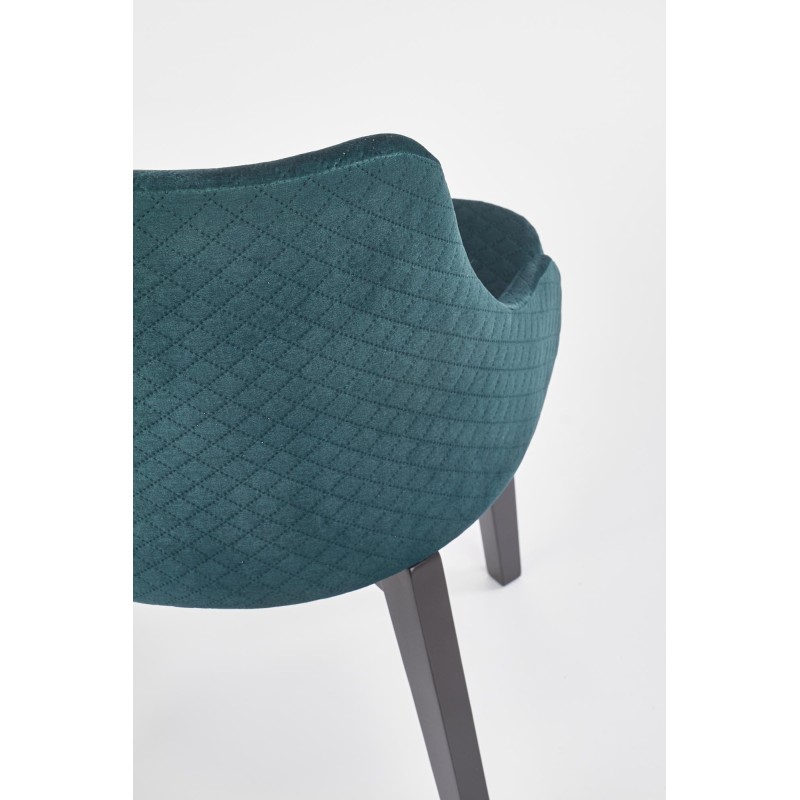'TOLEDO 3 Black Chair / Quilted Velvet Upholstery Diamond 4 - MONOLITH 37' 'TOLEDO 3 Black Chair / Quilted Velvet Upholstery Diamond 4 - MONOLITH 37'