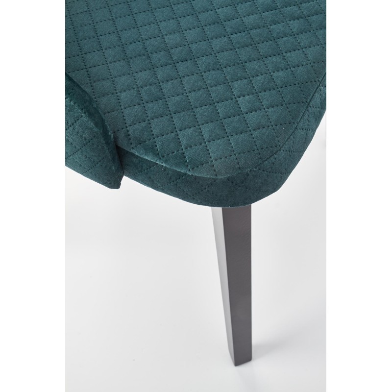 'TOLEDO 3 Black Chair / Quilted Velvet Upholstery Diamond 4 - MONOLITH 37' 'TOLEDO 3 Black Chair / Quilted Velvet Upholstery Diamond 4 - MONOLITH 37'