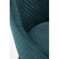 'TOLEDO 3 Black Chair / Quilted Velvet Upholstery Diamond 4 - MONOLITH 37' 'TOLEDO 3 Black Chair / Quilted Velvet Upholstery Diamond 4 - MONOLITH 37'