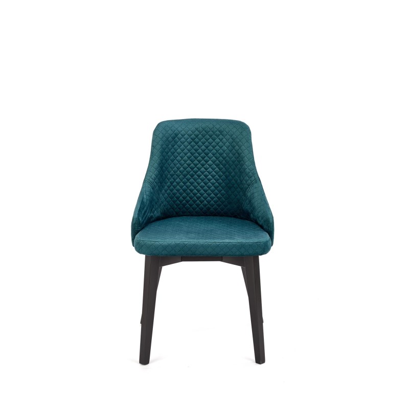 'TOLEDO 3 Black Chair / Quilted Velvet Upholstery Diamond 4 - MONOLITH 37' 'TOLEDO 3 Black Chair / Quilted Velvet Upholstery Diamond 4 - MONOLITH 37'
