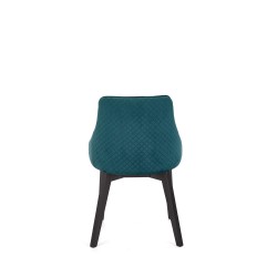 'TOLEDO 3 Black Chair / Quilted Velvet Upholstery Diamond 4 - MONOLITH 37' 'TOLEDO 3 Black Chair / Quilted Velvet Upholstery Diamond 4 - MONOLITH 37'