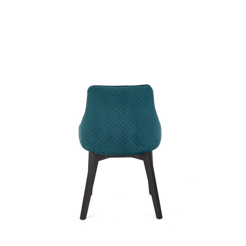 'TOLEDO 3 Black Chair / Quilted Velvet Upholstery Diamond 4 - MONOLITH 37' 'TOLEDO 3 Black Chair / Quilted Velvet Upholstery Diamond 4 - MONOLITH 37'