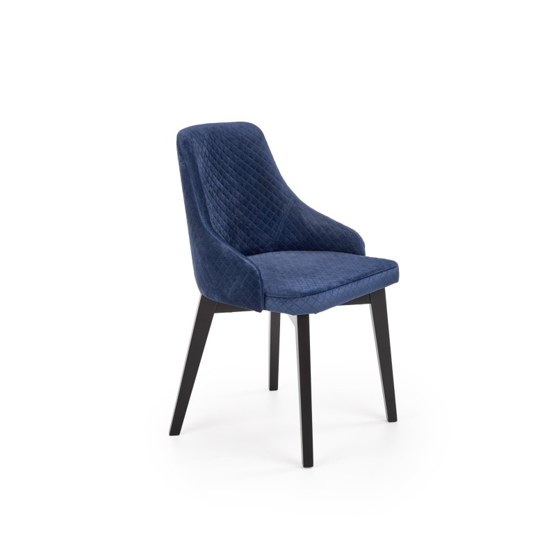 'TOLEDO 3 Black Chair / Quilted Velvet Upholstery Diamond 4 - MONOLITH 77' 'TOLEDO 3 Black Chair / Quilted Velvet Upholstery Diamond 4 - MONOLITH 77'